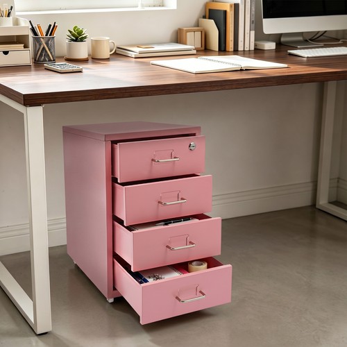 Metallaktenschrank,Rosa