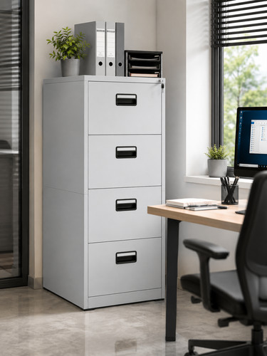 Aktenschrank stahl hellgrau - hellgrau, 4